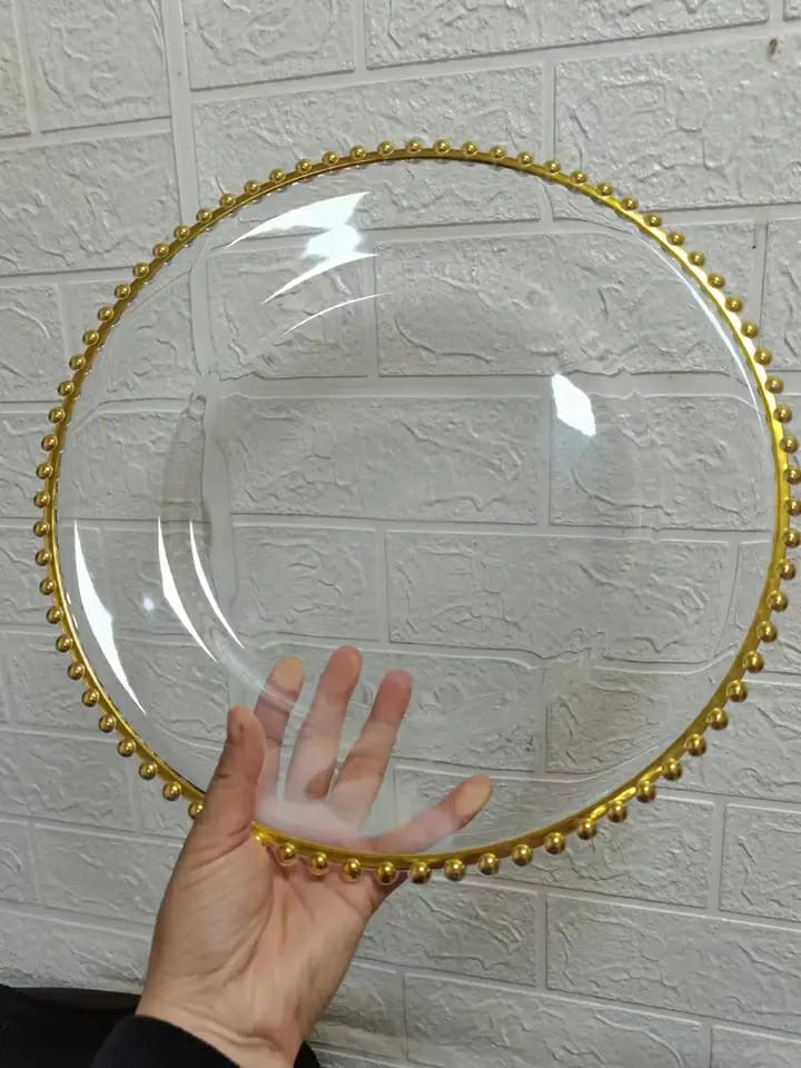 6pcs New design Acrylic Clear Charger Plates