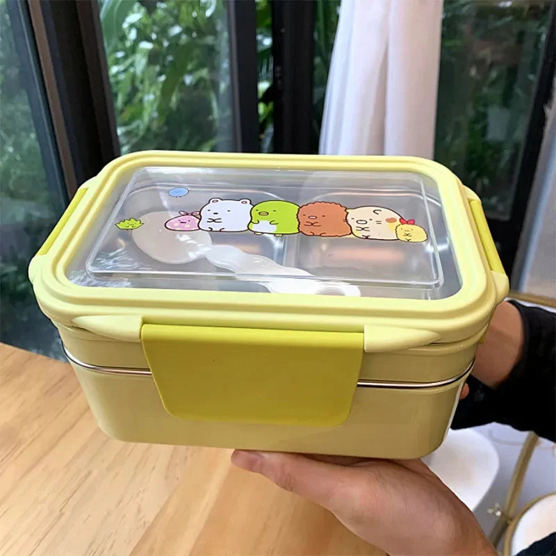 Double Layered Stainless Steel Kids Lunch Box