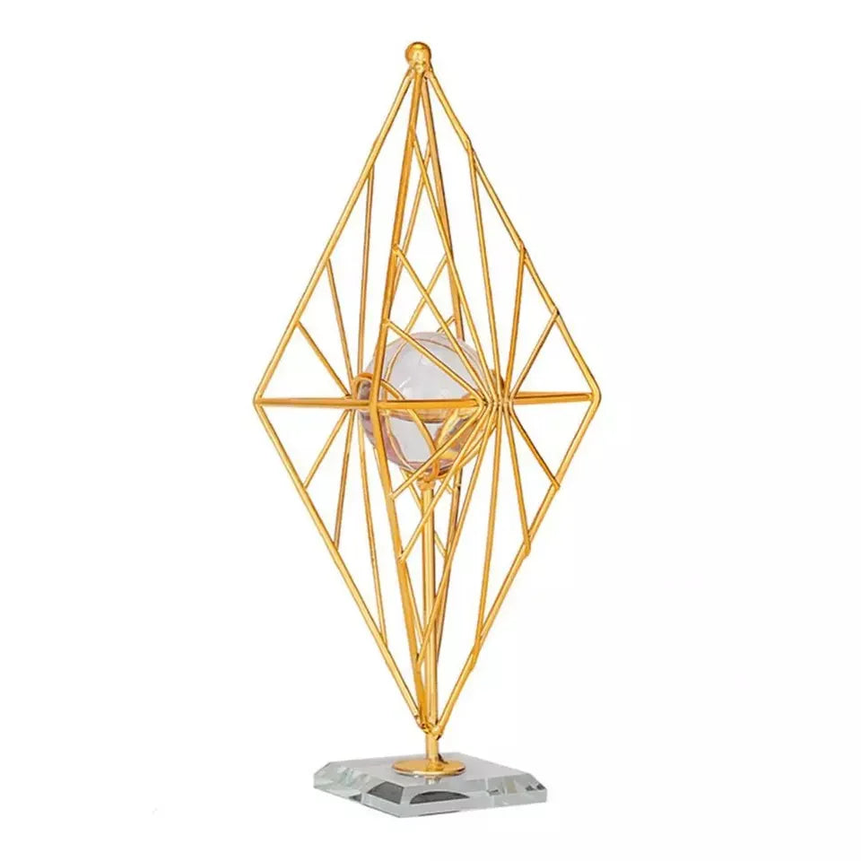 Nordic Luxury Geometric Crystal Ball Ornament