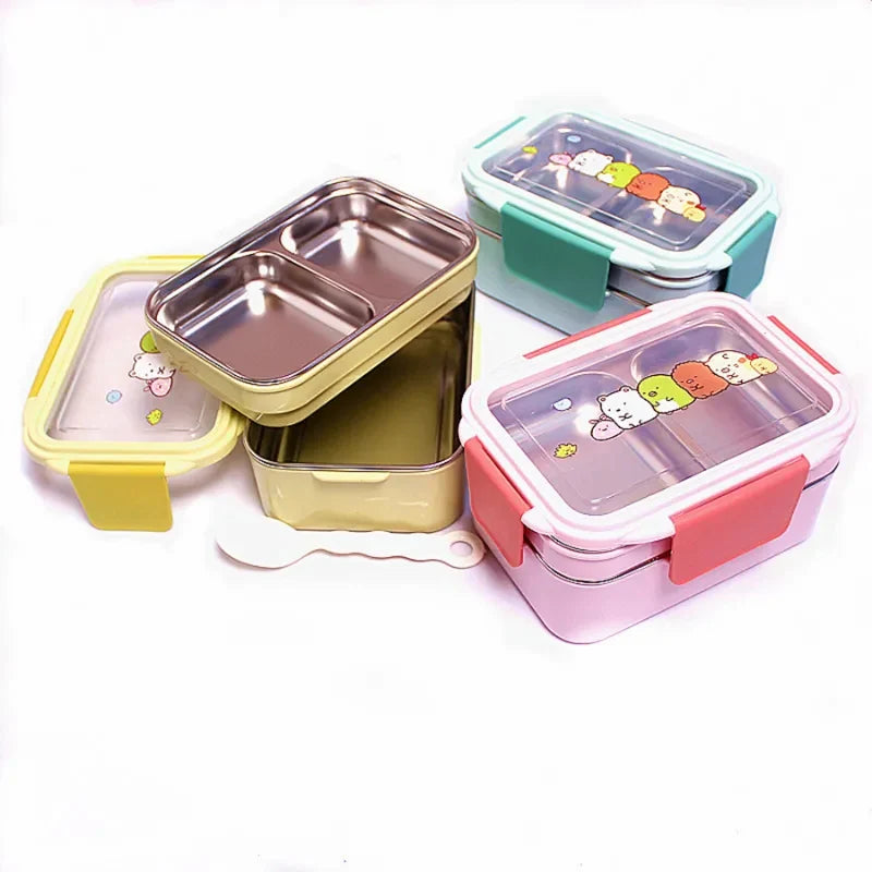 Double Layered Stainless Steel Kids Lunch Box