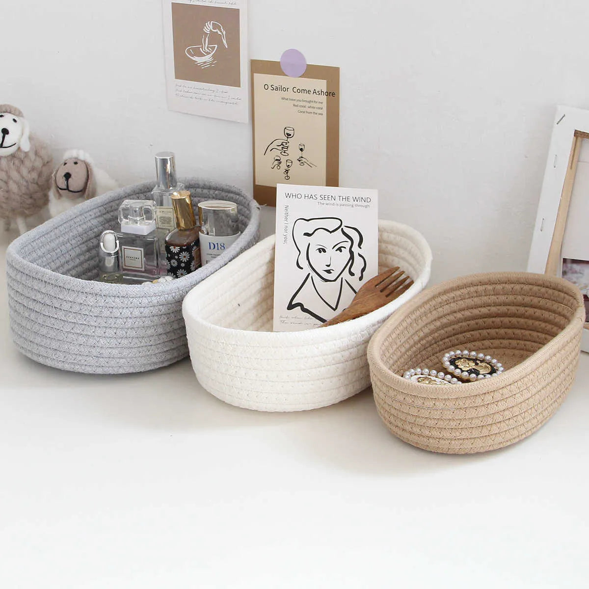 Woven Nordic Cotton Rope Storage