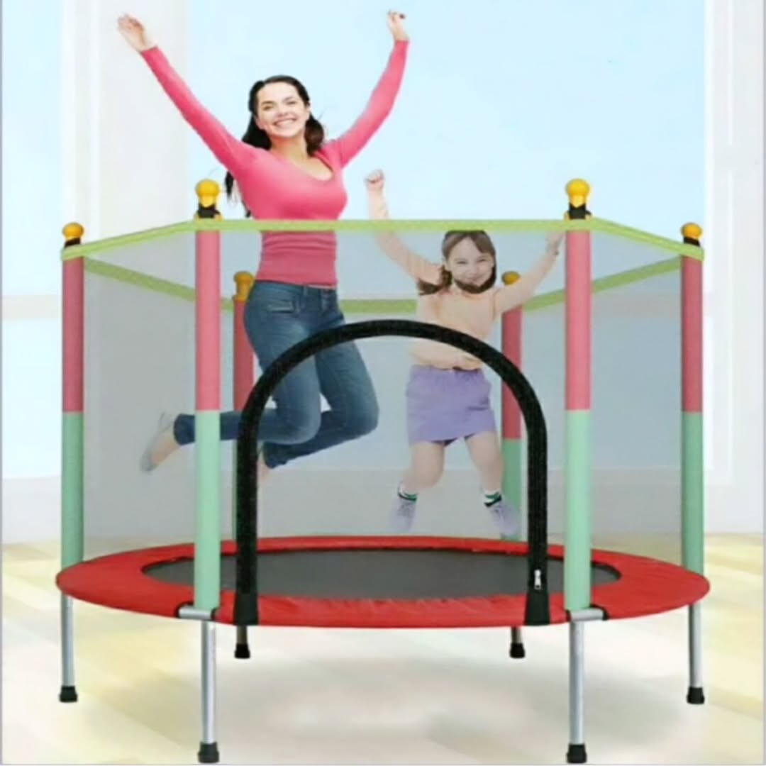 140 cm Trampoline with Safety For Indoor And Outdoor with Enclosure Net