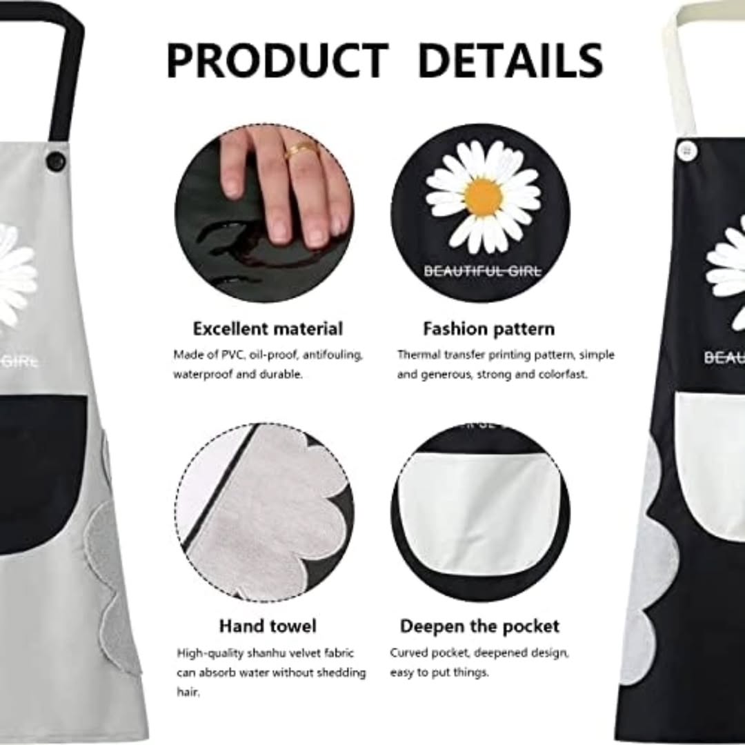 Floral waterproof apron