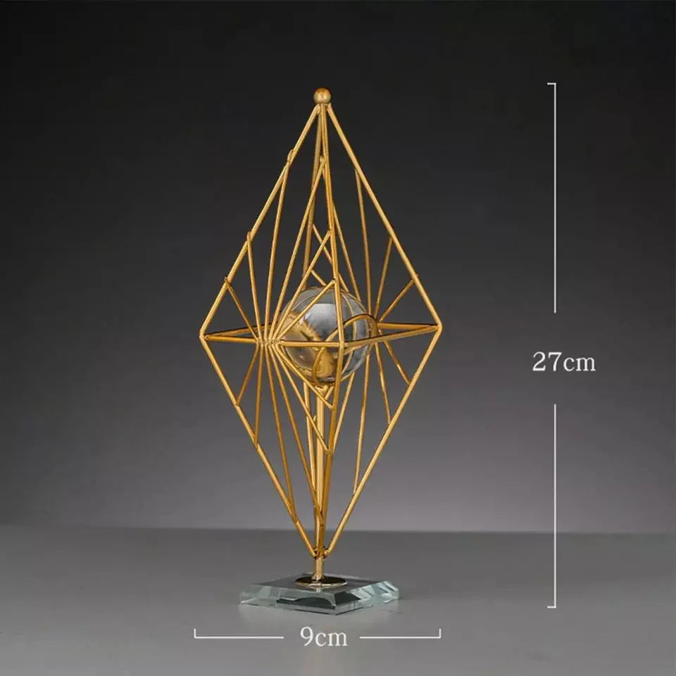 Nordic Luxury Geometric Crystal Ball Ornament