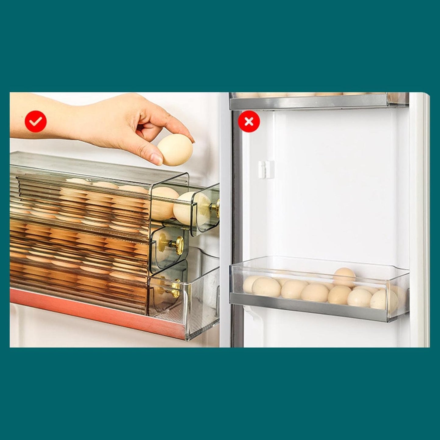 Transparent Acrylic Egg Organizer