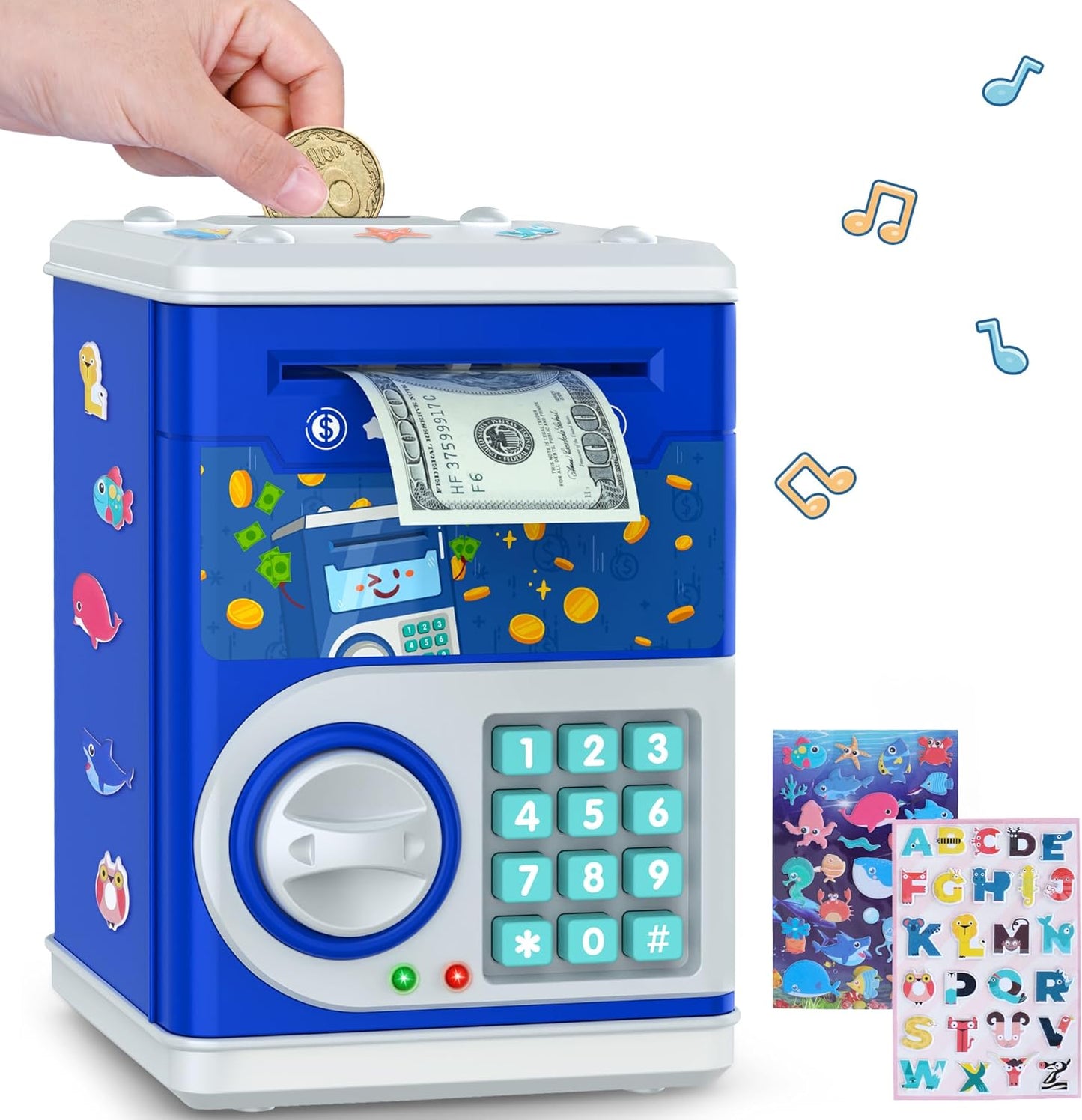 Kids Piggy Bank Password Protection Automatic Saving Bank Toy