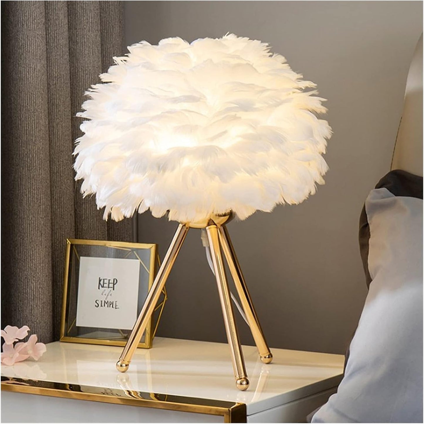 Goose Feather Lamp Shade