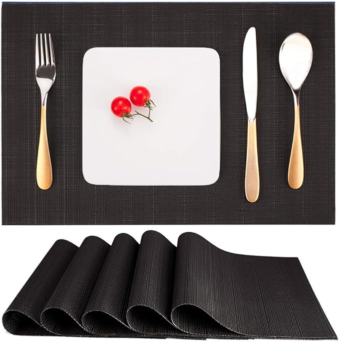 6PCS Table mats Placemats Set (Grey)