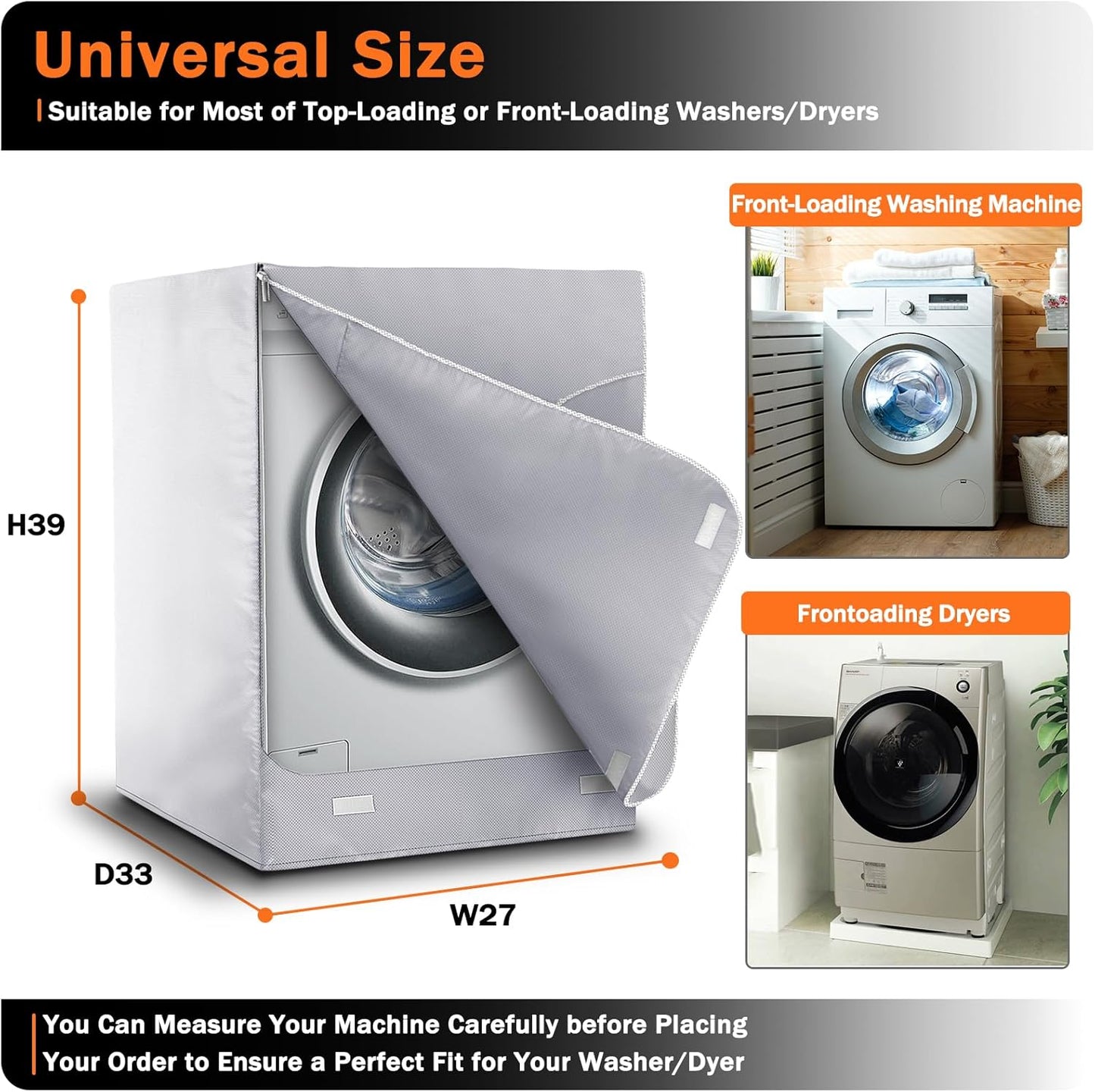 Washer/Dryer covers Front load