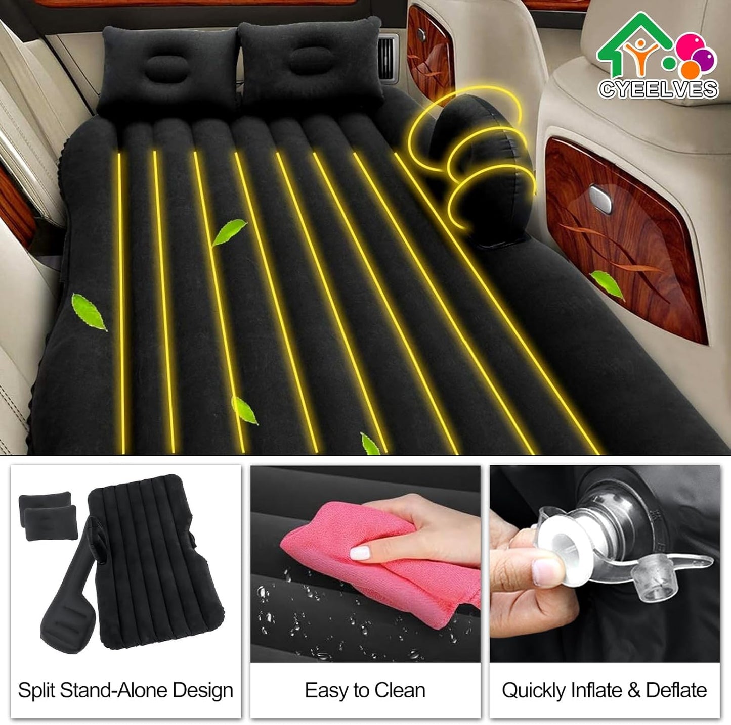 Car Travel bed automotive air inflatable mattress.