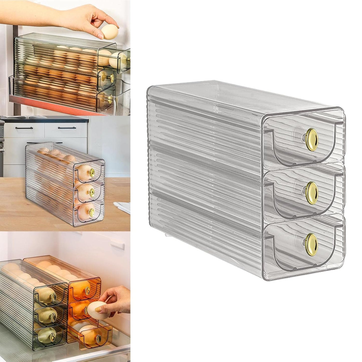 Transparent Acrylic Egg Organizer