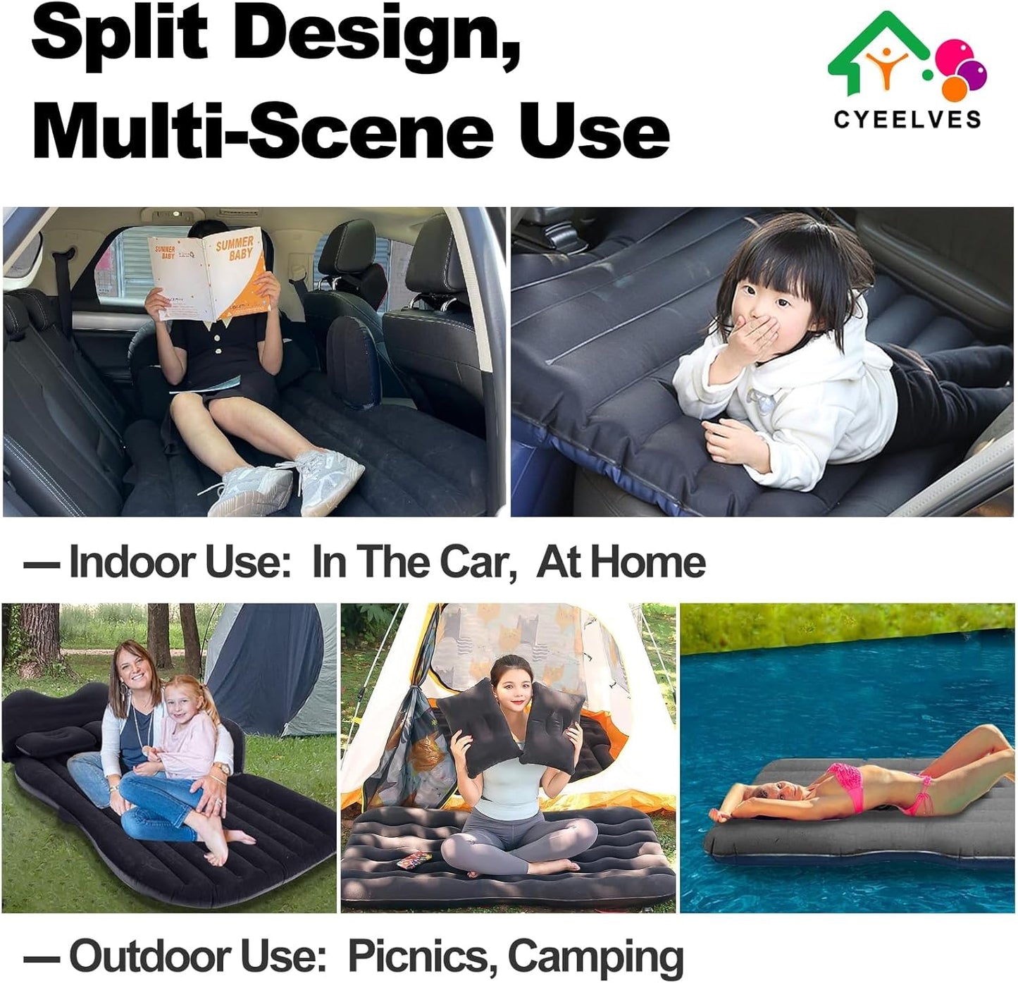 Car Travel bed automotive air inflatable mattress.