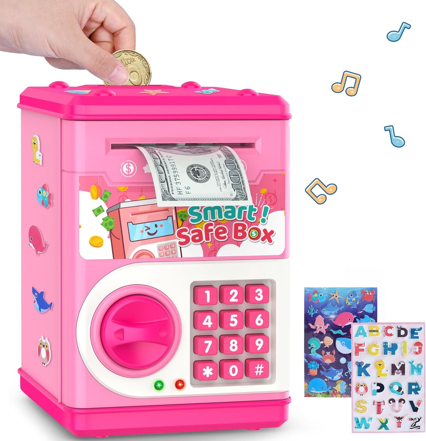 Kids Piggy Bank Password Protection Automatic Saving Bank Toy