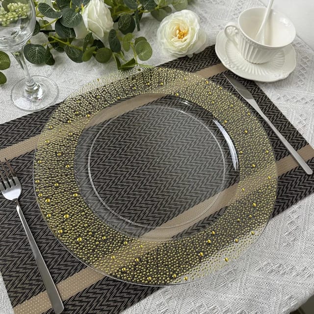 6pcs New design Acrylic Clear Charger Plates