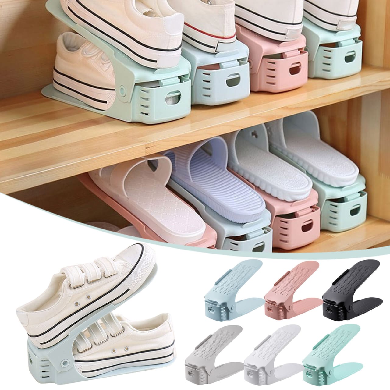 Adjustable shoe organizer