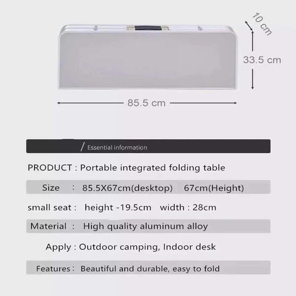 Aluminium Foldable Picnic Table & Chair