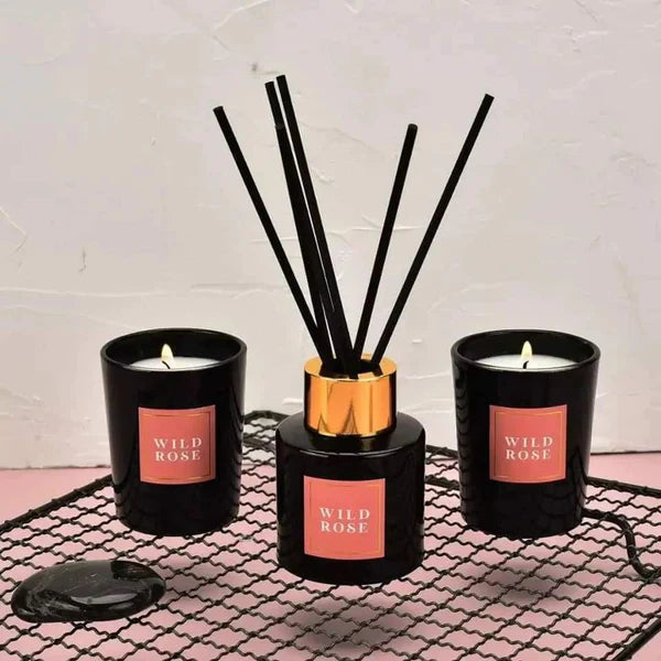 Reed Diffuser + 2 Scented Candle set