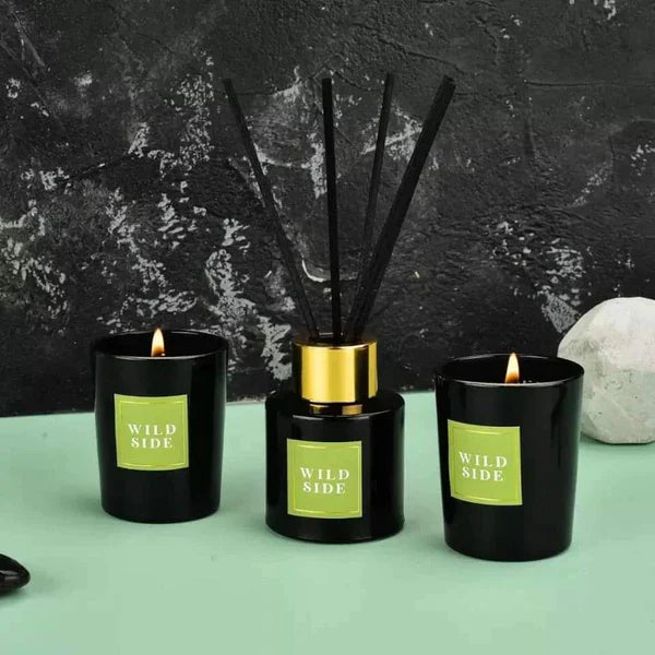 Reed Diffuser + 2 Scented Candle set