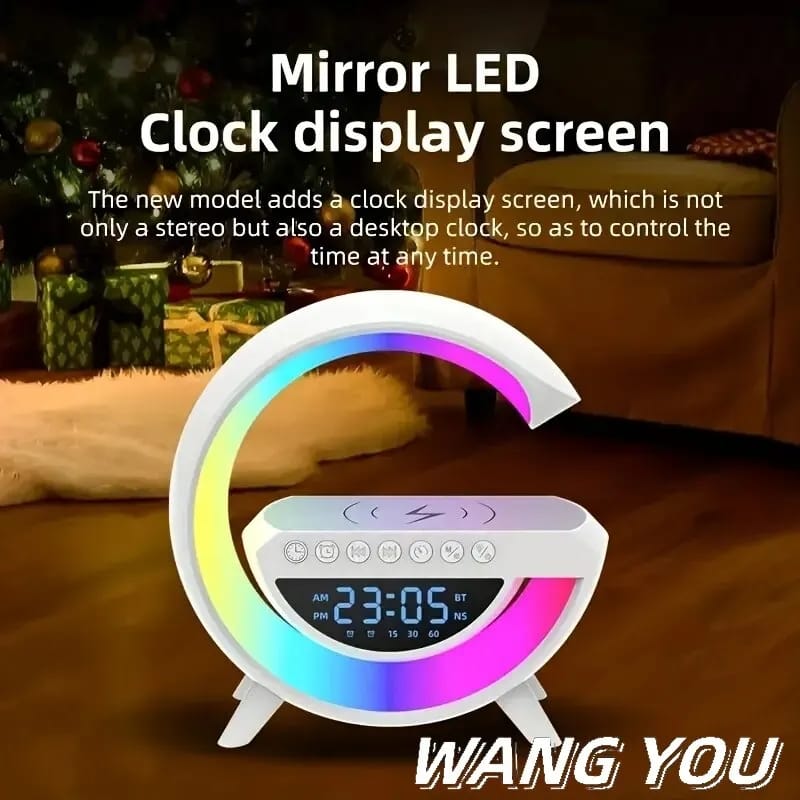 Wireless Bluetooth Speaker with Clock and Alarm Clock