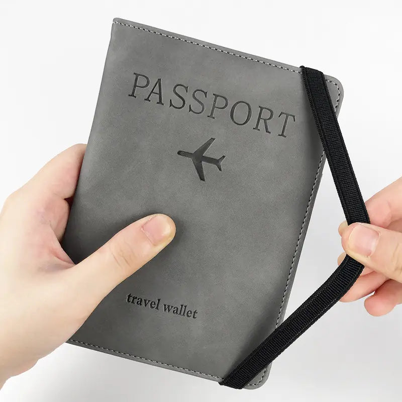 Passport Holder Cover Wallet Travel Essentials RFID Blocking Leather Card Case