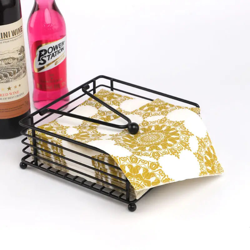 Flat Metallic Napkin Holder