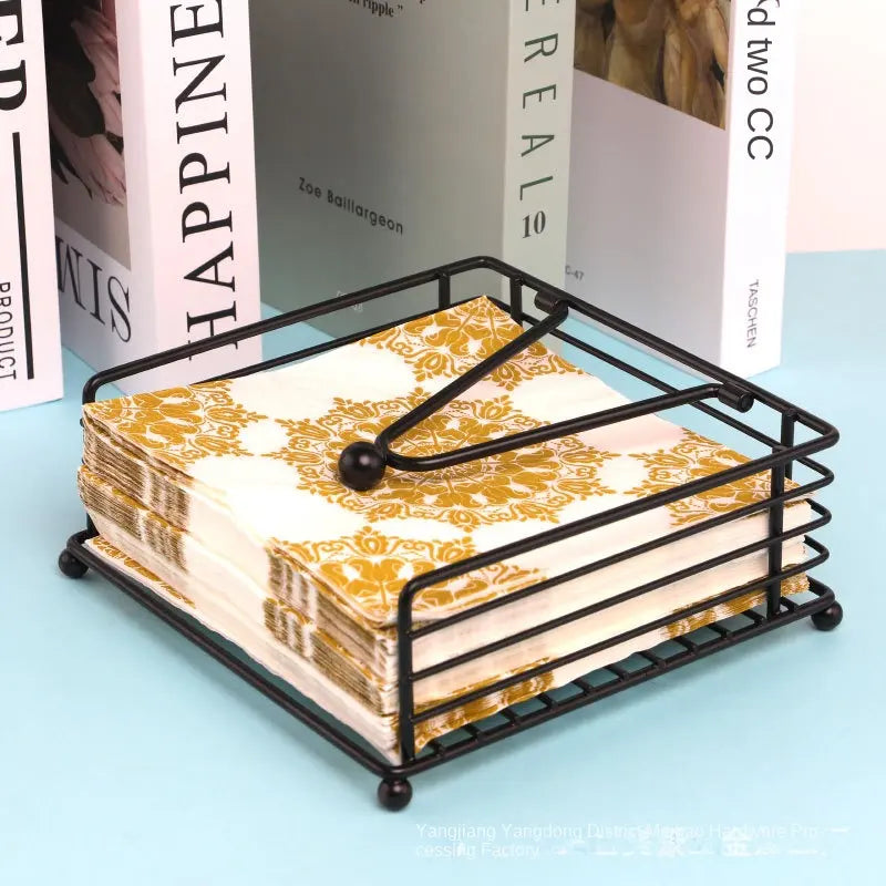 Flat Metallic Napkin Holder