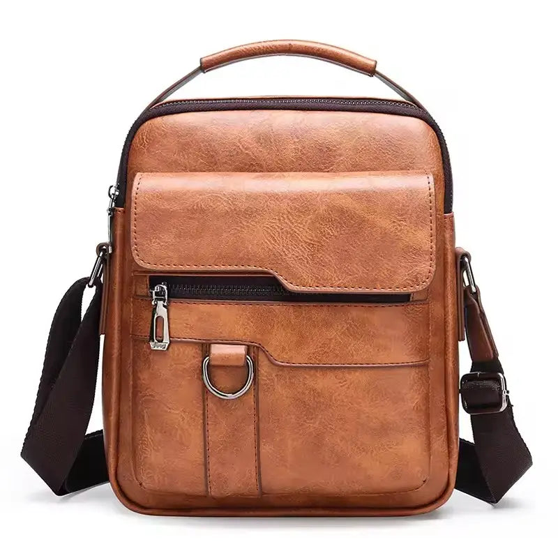Messenger Bag Men's Retro Leather Shoulder Bag Cross Body Bag