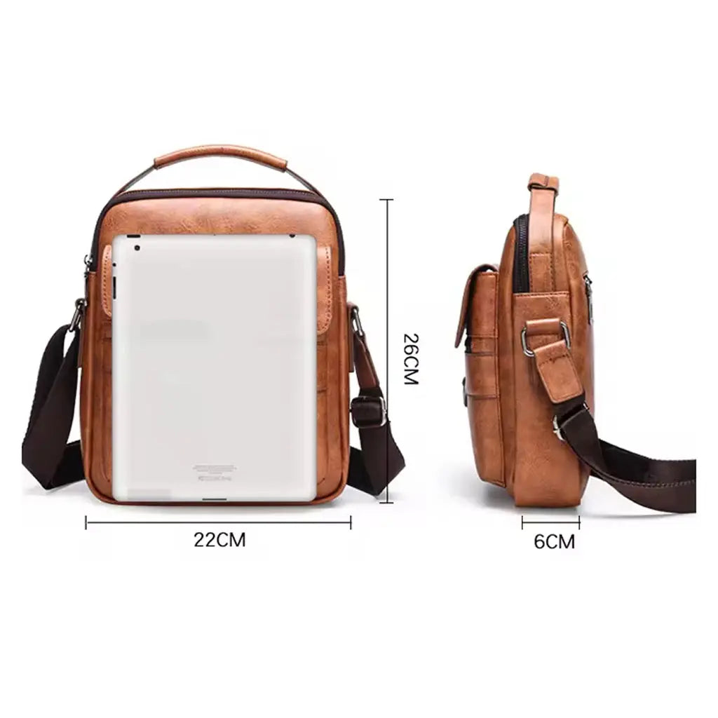 Messenger Bag Men's Retro Leather Shoulder Bag Cross Body Bag