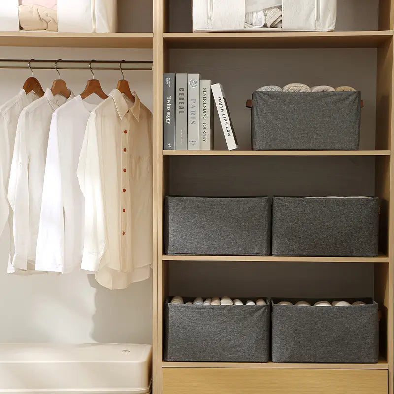 Multifunctional Closet Organizer Bins With Handle for Pants,Jeans,Shirts,T-shirt,Underwear,Socks