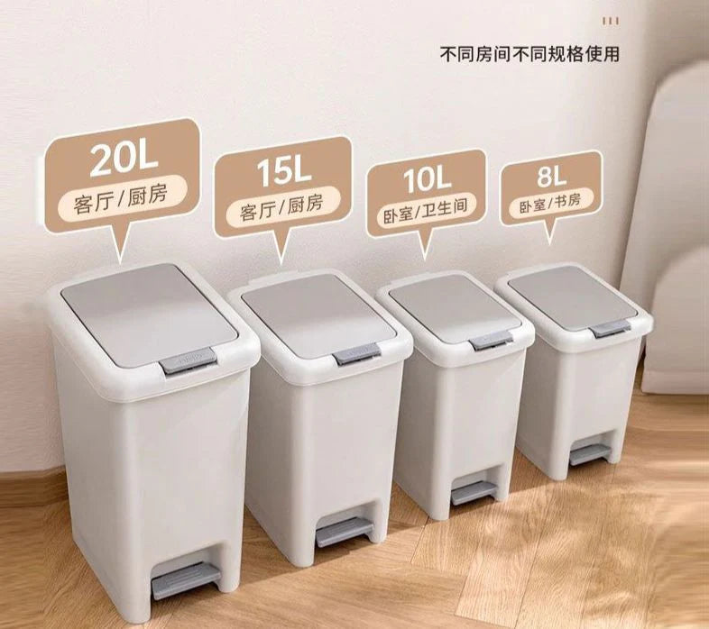Pedal Dustbin with dual foot press