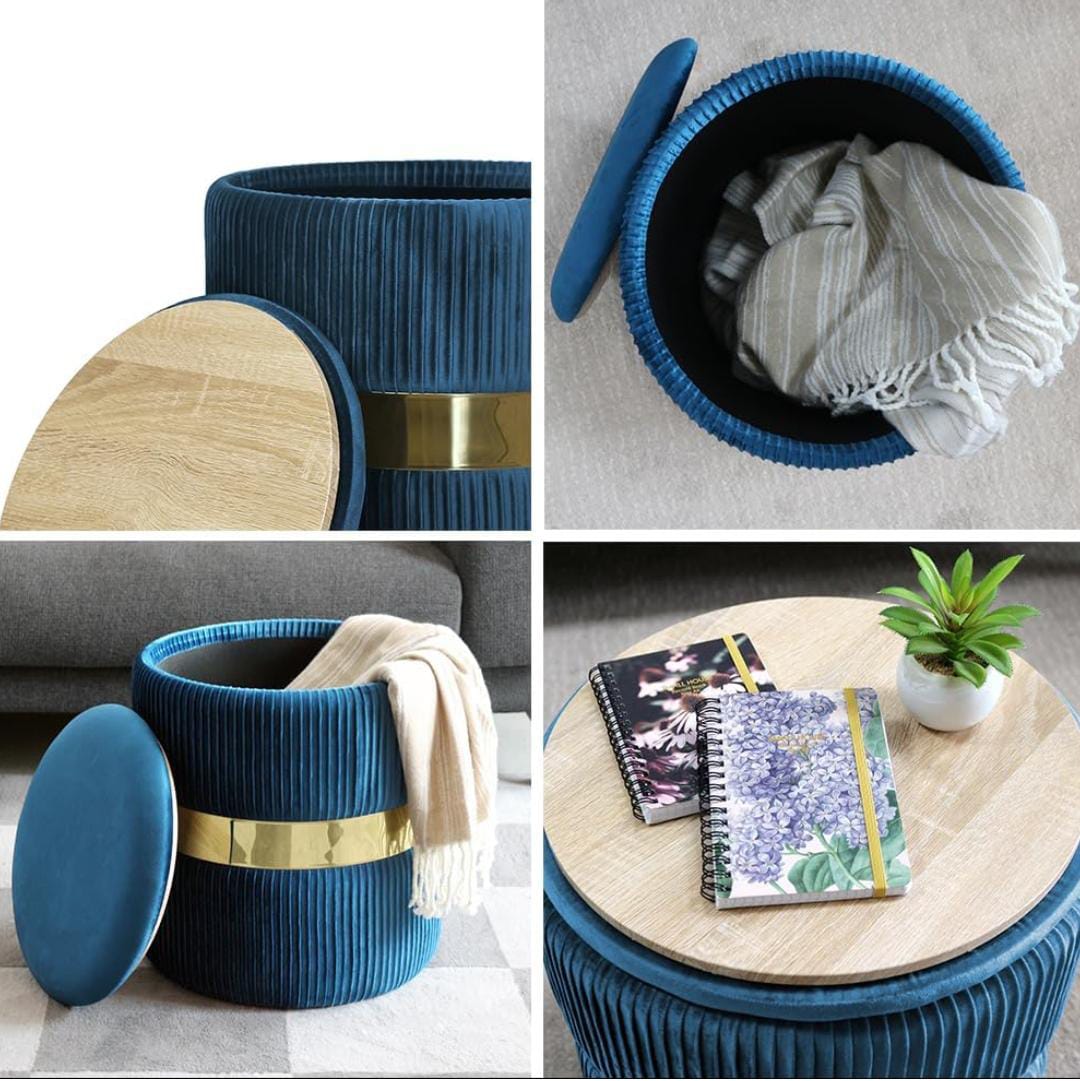 Modern Round Footstool Ottoman