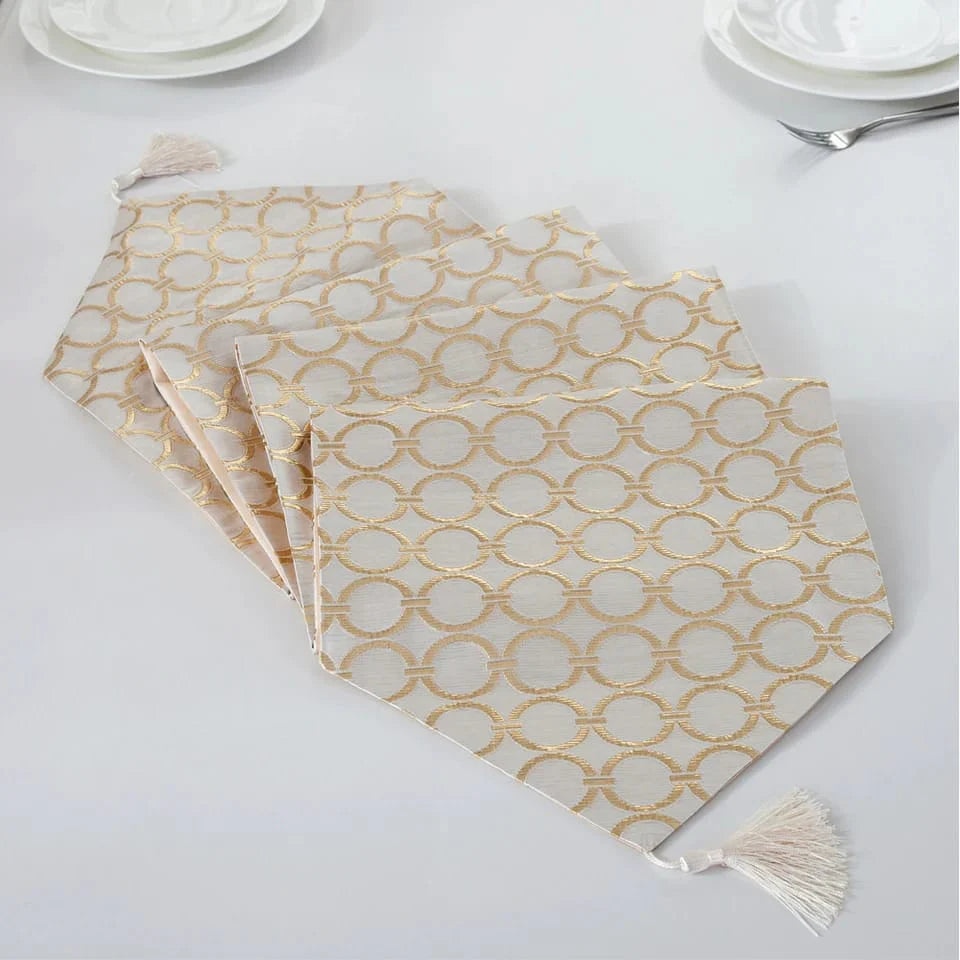 Modern Circle Table Runner European Tasseled Embroidered Table Runners