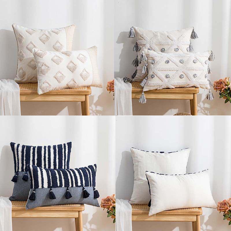 Tassels Moroccan Style Lumbar pillow covers