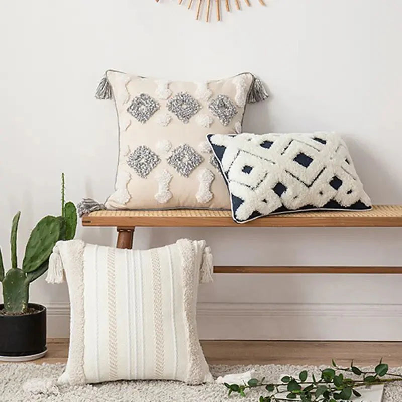 Tassels Moroccan Style Lumbar pillow covers