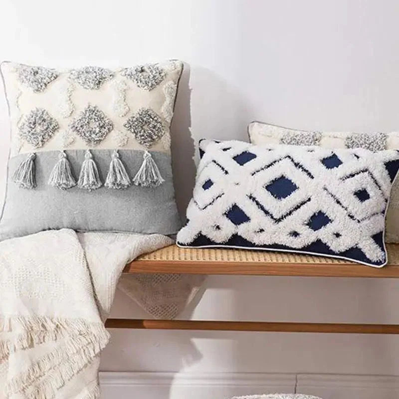 Tassels Moroccan Style Lumbar pillow covers
