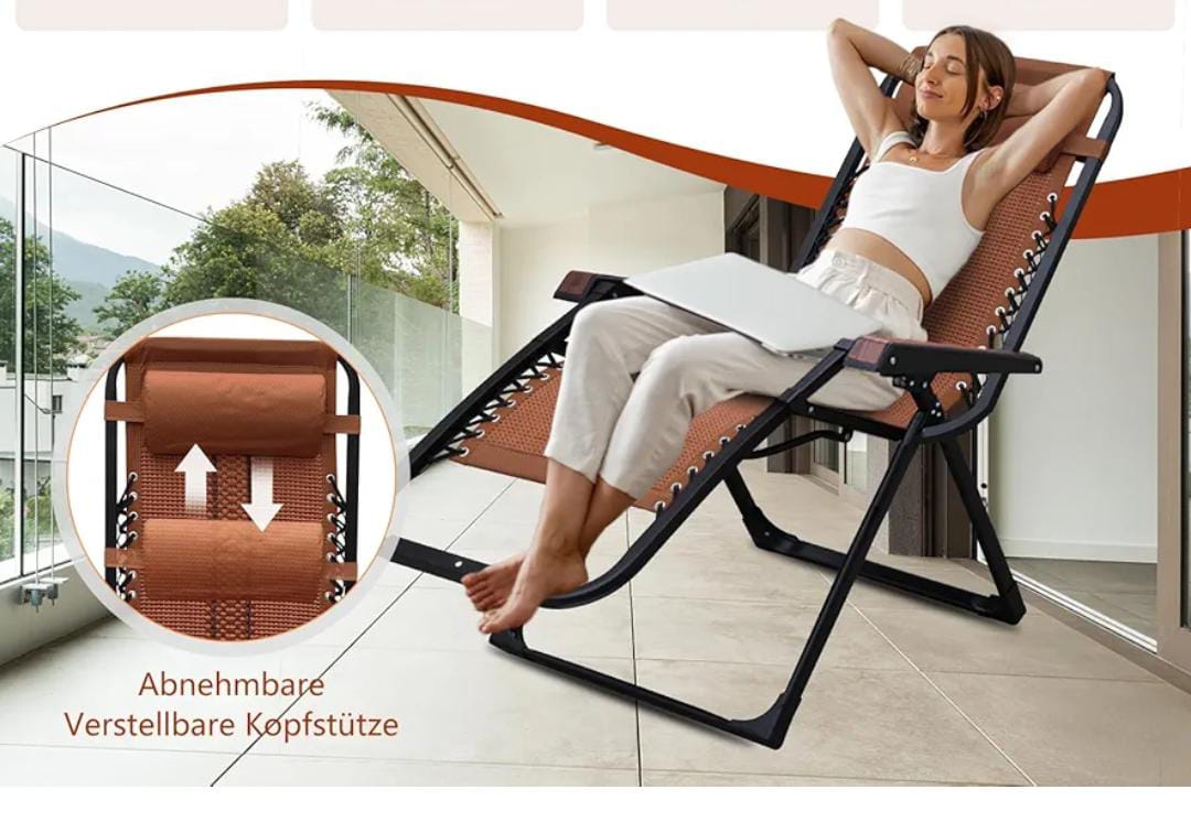 Portable Camping Chair with Neck Support
