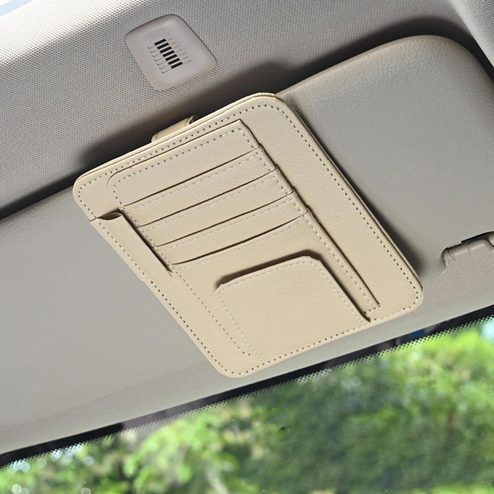 Car sun visor organizer