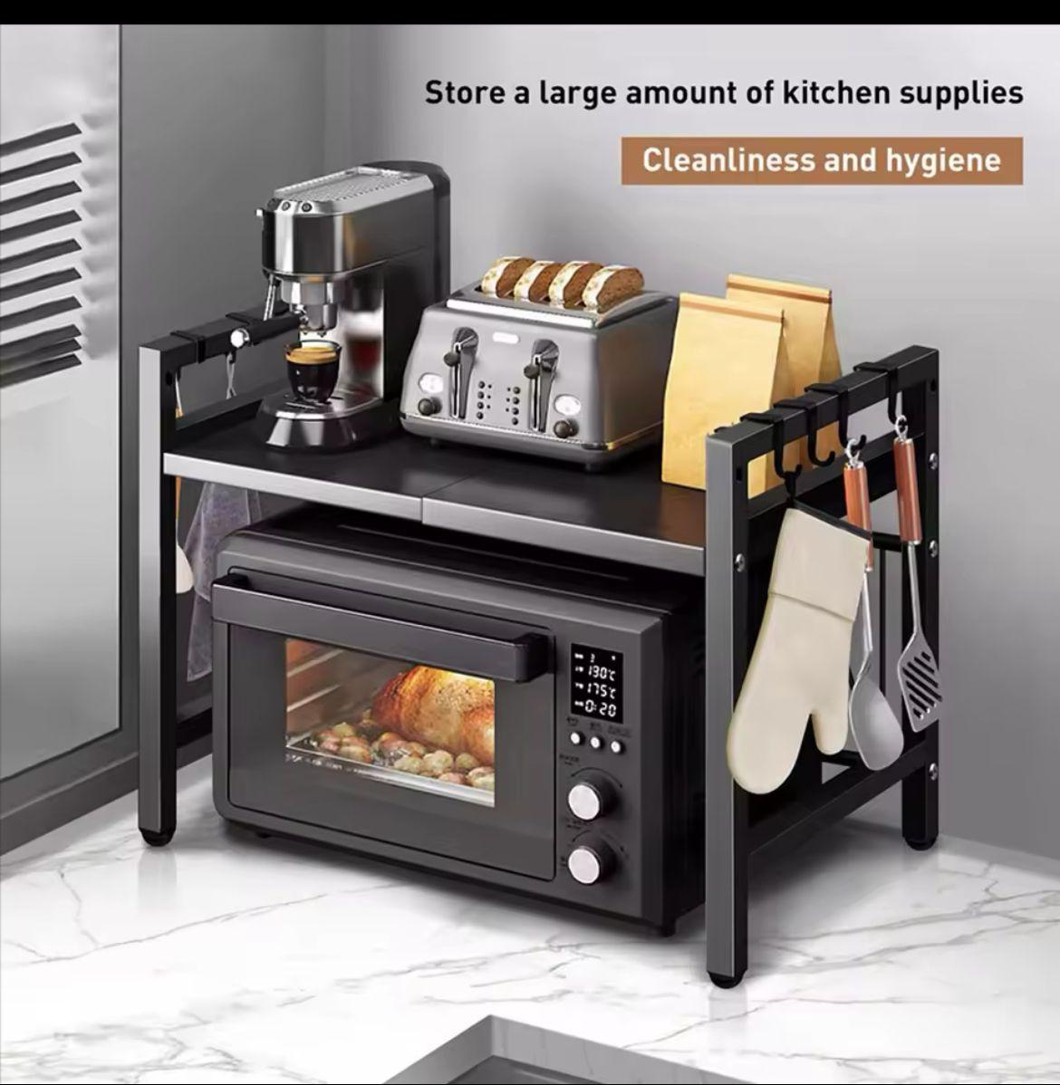 Single layer Heavy-duty Adjustable Microwave Stand