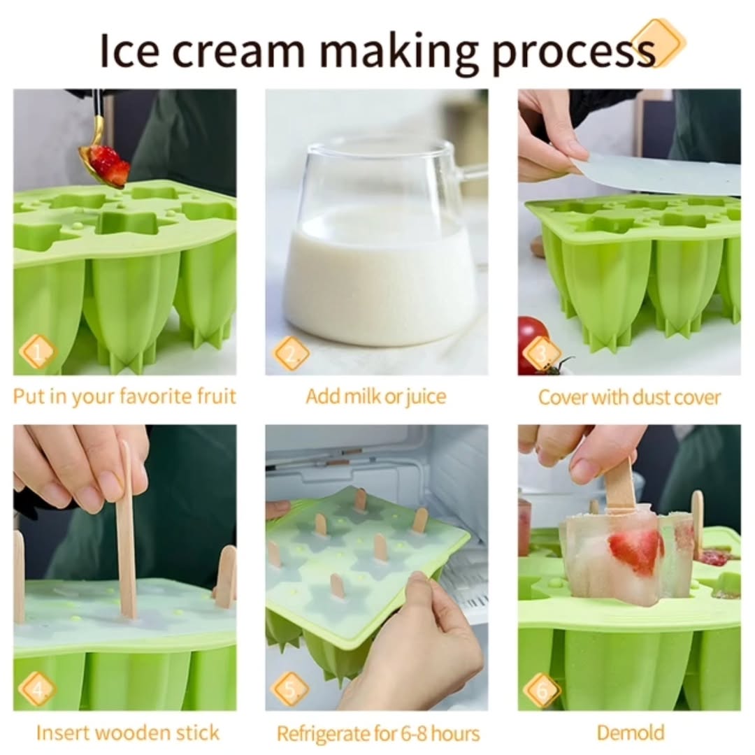 Silicone Ice Cream and Popsicle Mold