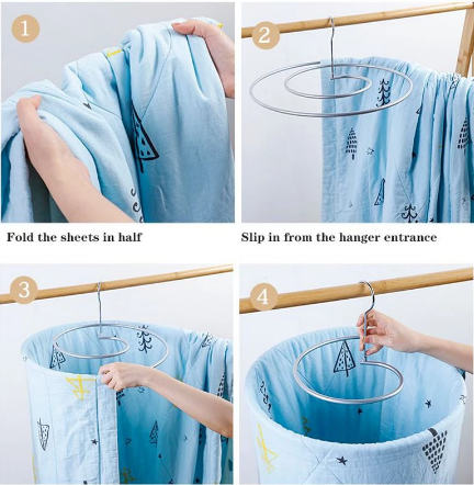 Round Spiral Bedsheet/Blanket Hanger