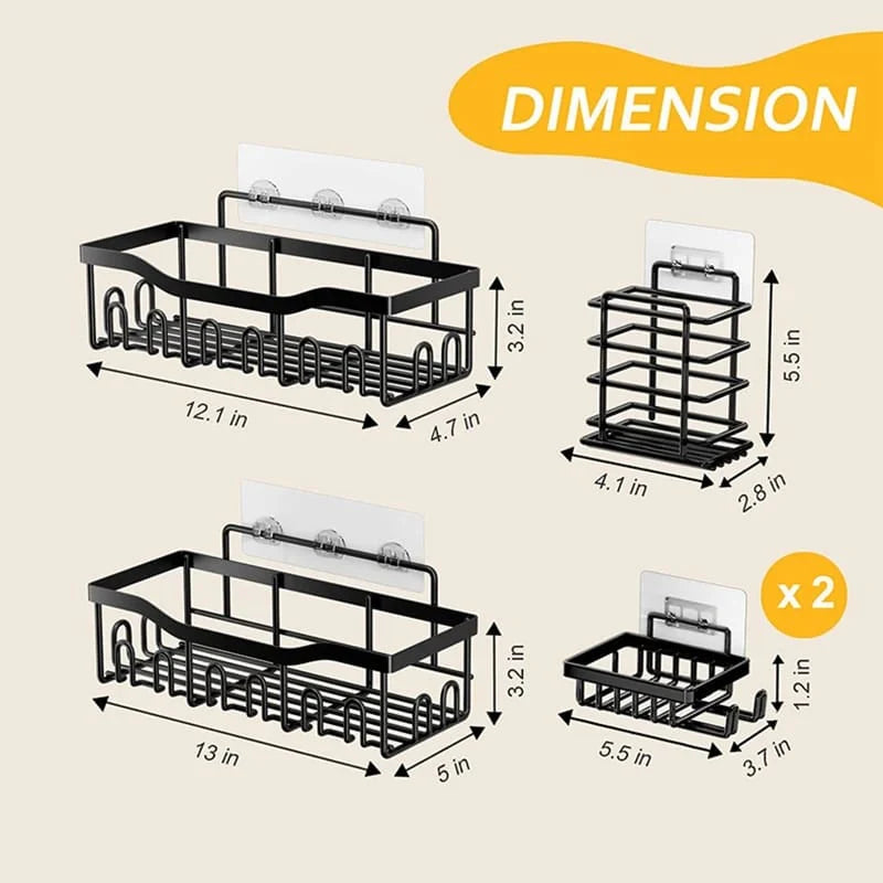 5pc bathroom organizer
