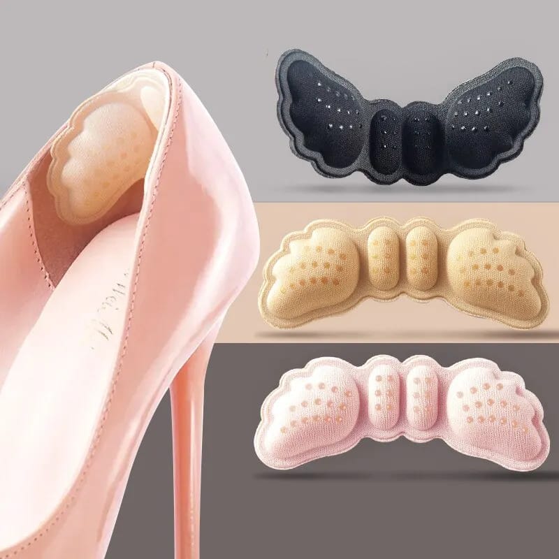 Women High Heel Insoles Butterfly Adjust Size Heel Liner Grips Protector Sticker Heels Pad Foot Care Anti Keep Abreast Heel Pads per pair
