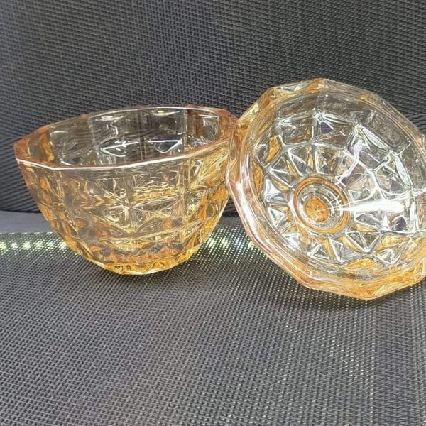 Elegant multipurpose crystal glass jar