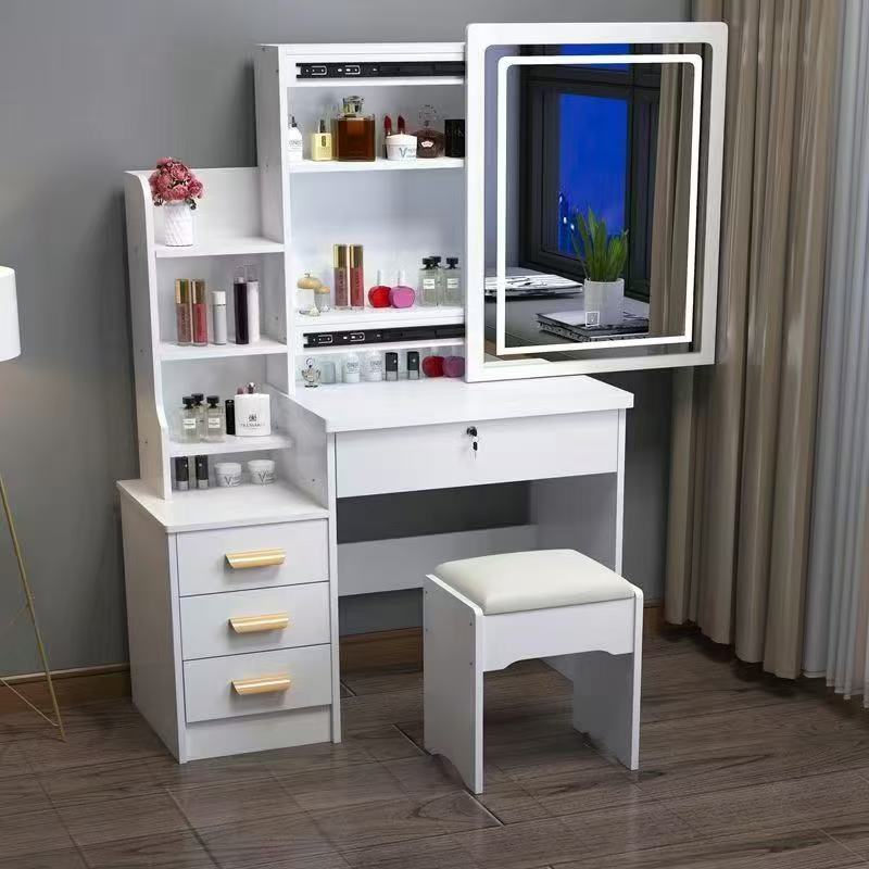 Dressing table with sliding mirror and Light