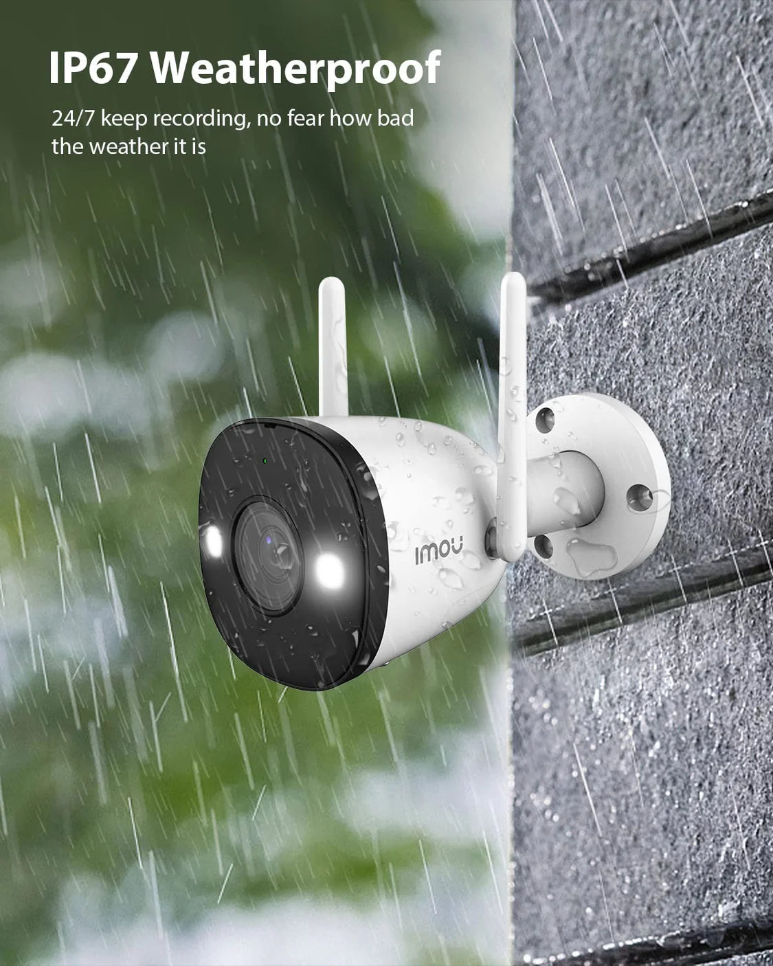 Imou IP 67 Outdoor Security Bullet Camera, Color Night Vision