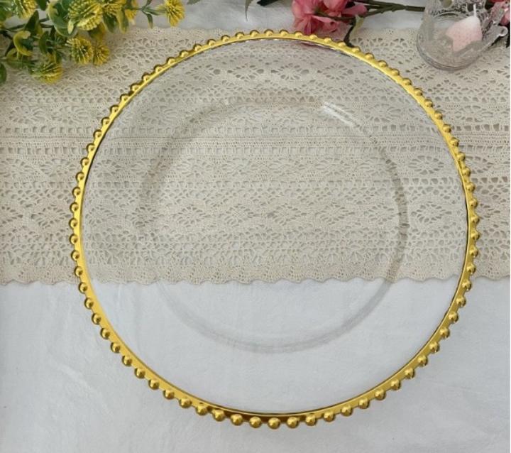 6pcs New design Acrylic Clear Charger Plates