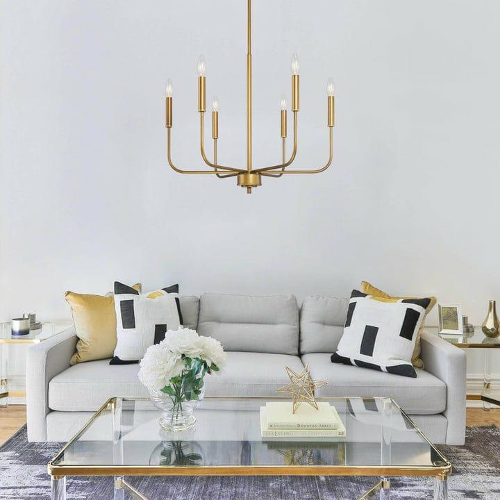 Simplistic Modern Gold Chandelier