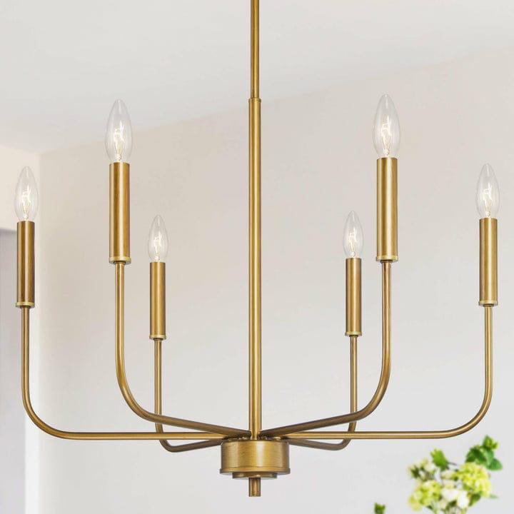 Simplistic Modern Gold Chandelier