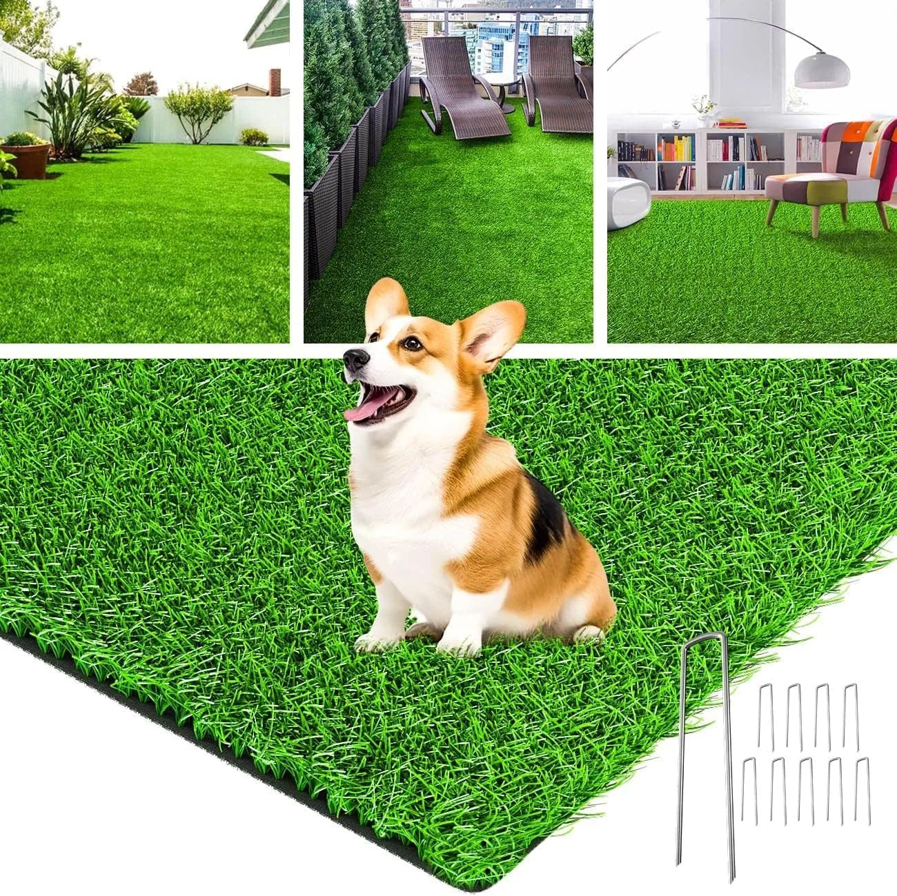 35 MM Artificial Grass Mat Carpet for Balcony - for Home Decoration