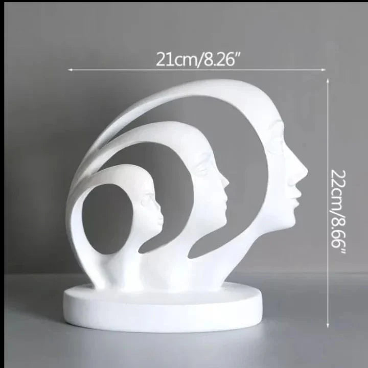 Ceramic Face Decor Sculpture